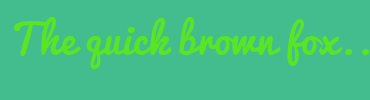 Image with Font Color 5AE524 and Background Color 43BD8E
